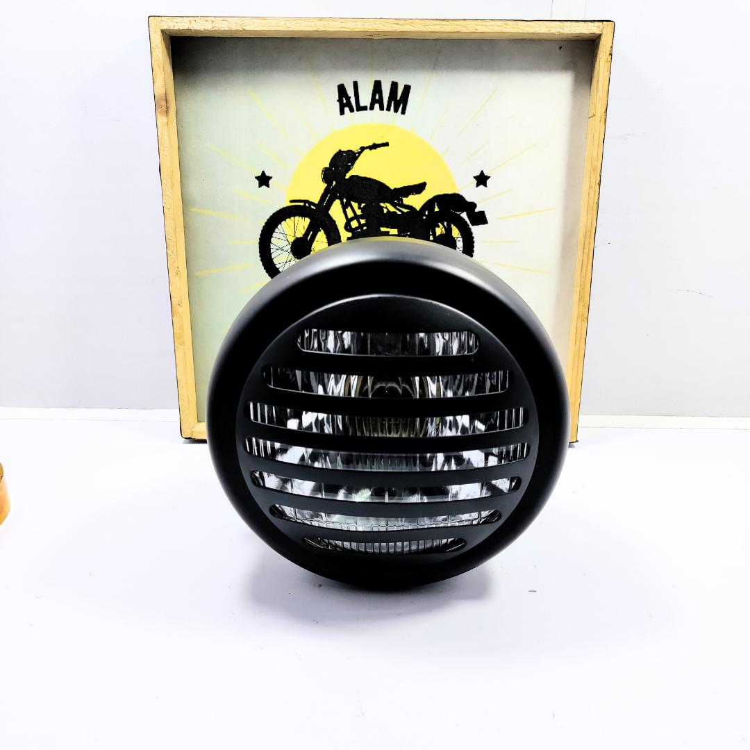Matte Black Round Headlight