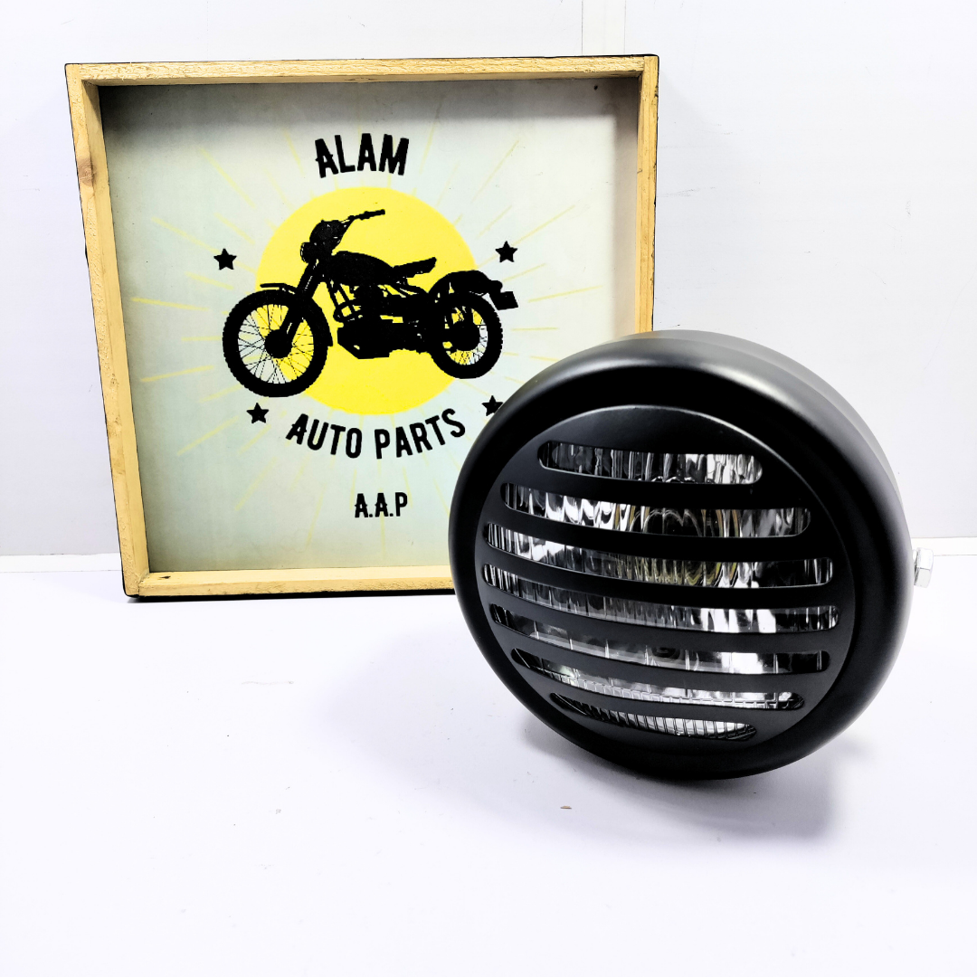 Matte Black Round Headlight