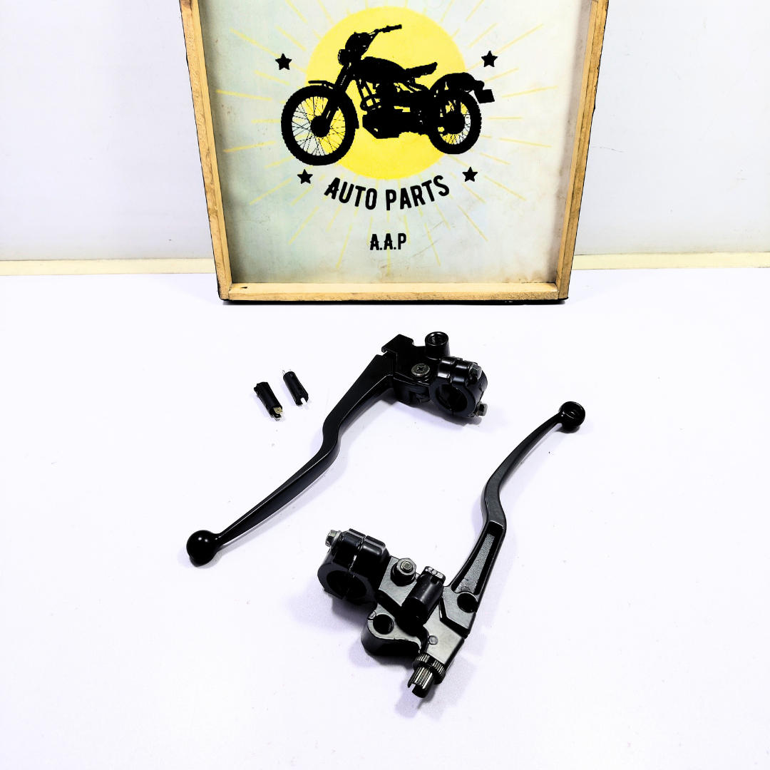 Clutch and brake lever set with a holder for the Suzuki GD-110S