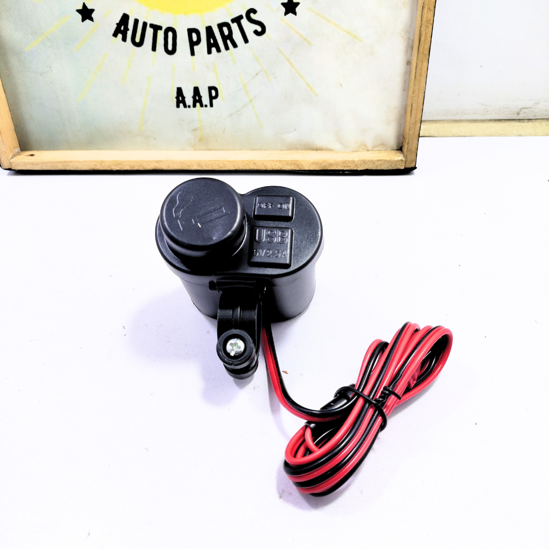 Cigarette Lighter with USB Bike Charger