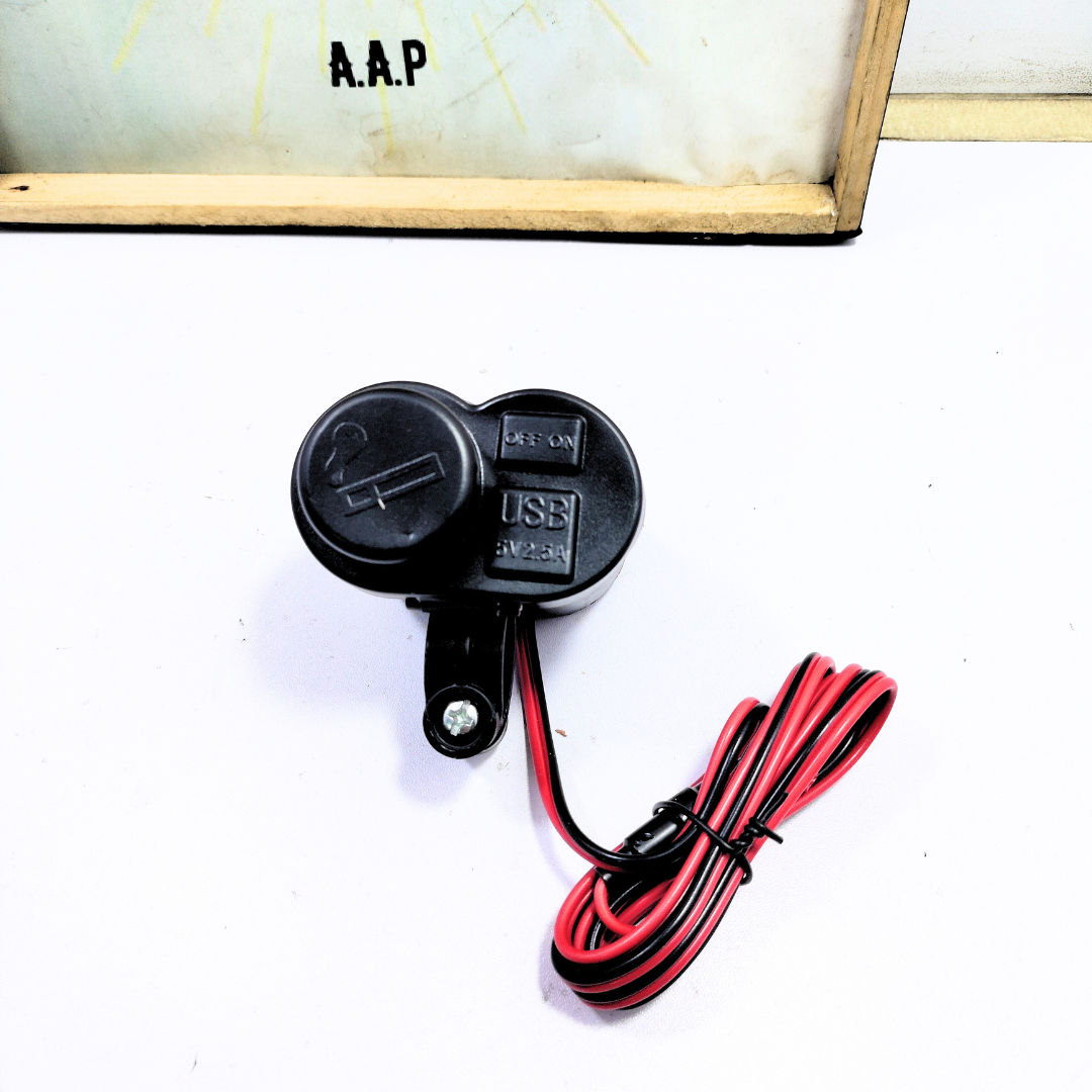 Cigarette Lighter with USB Bike Charger