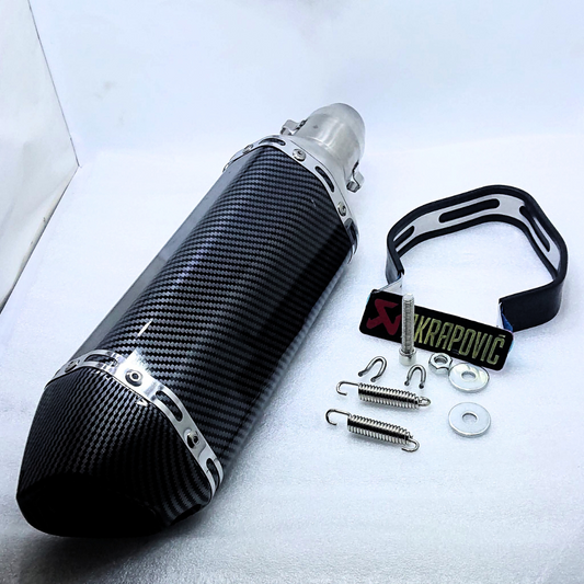 Akrapovic carbon fiber color exhaust for Bike