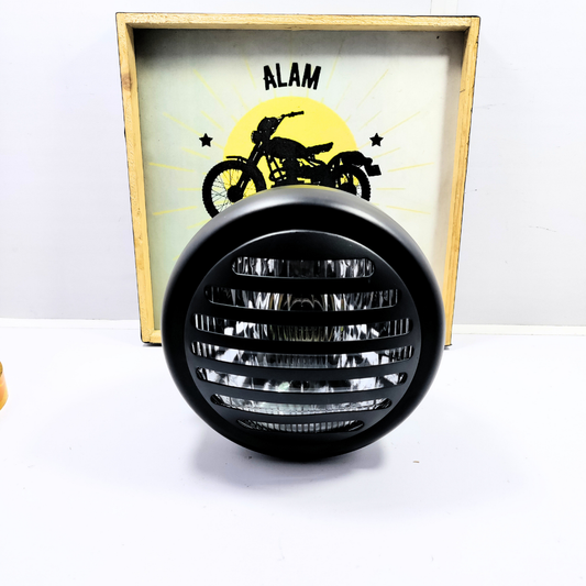 Matte Black Round Headlight